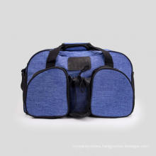 Blue canvas large capacity gym bag